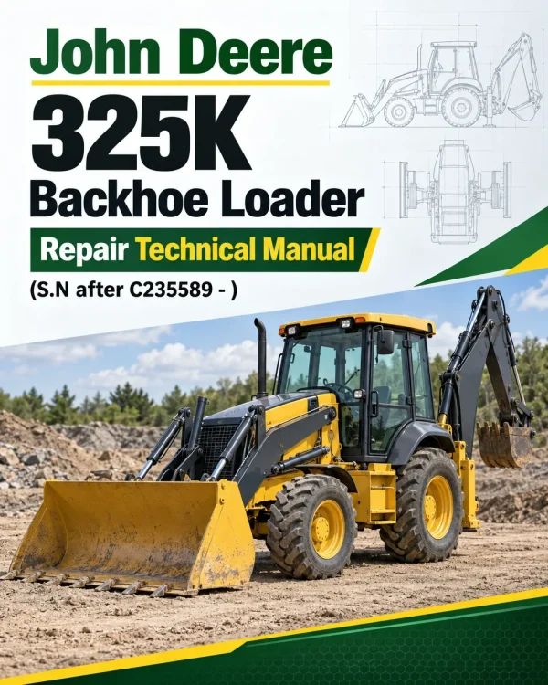 John Deere 325K Backhoe Loader Repair Technical Manual (S.N after C235589 - )