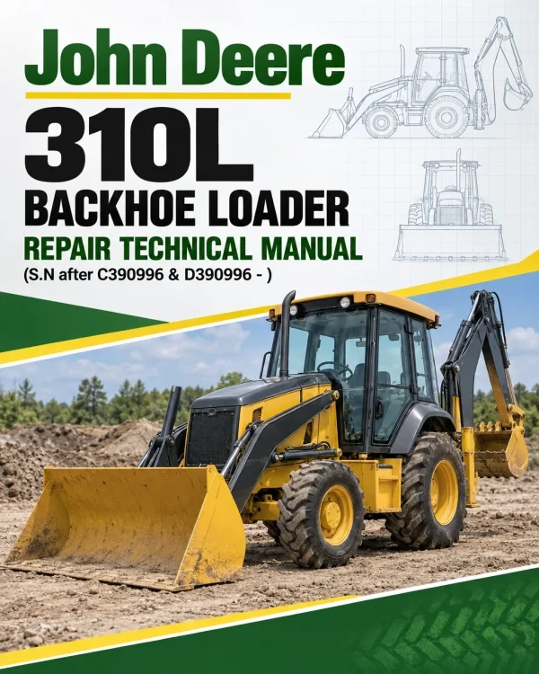 John Deere 310L Backhoe Loader Repair Technical Manual (S.N after C390996 & D390996 - )
