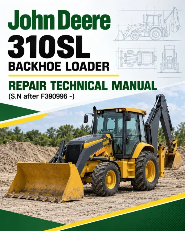 John Deere 310SL Backhoe Loader Repair Technical Manual (S.N after F390996 -)