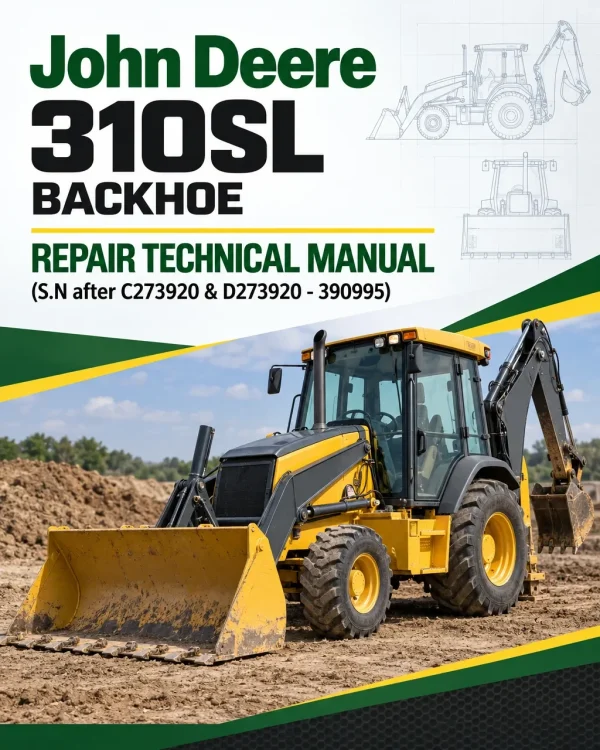 John Deere 310SL Backhoe Repair Technical Manual (S.N after C273920 & D273920 - 390995)