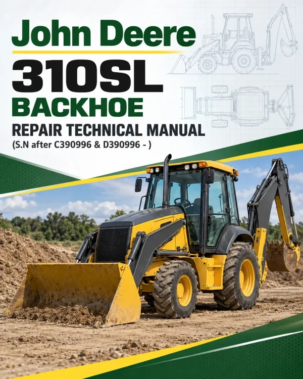 John Deere 310SL Backhoe Repair Technical Manual (S.N after C390996 & D390996 - )