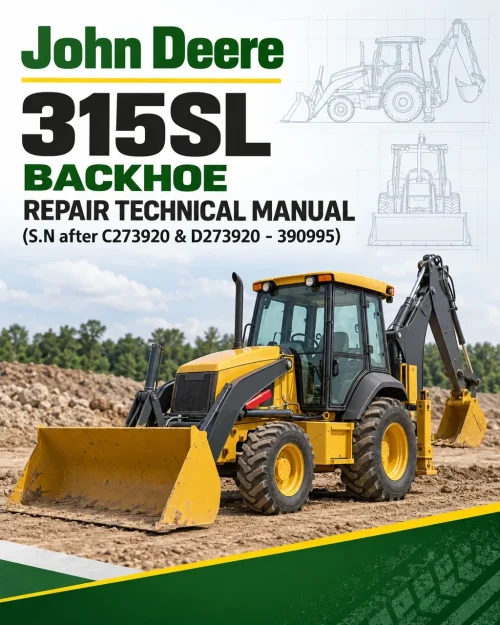 John Deere 315SL Backhoe Repair Technical Manual (S.N after C273920 & D273920 - 390995) John Deere 315SL Backhoe Repair Technical Manual (S.N after C273920 & D273920 - 390995)
