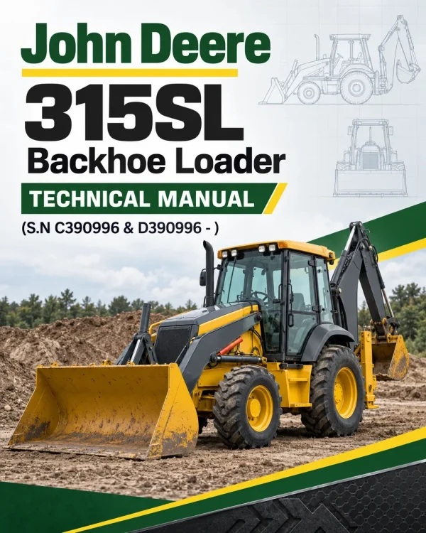 John Deere 315SL Backhoe Loader Technical Manual (S.N C390996 & D390996 - )