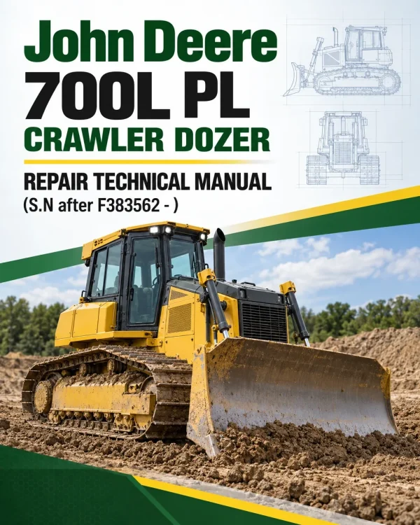 John Deere 700L PL Crawler Dozer Repair Technical Manual (S.N after F383562 - )