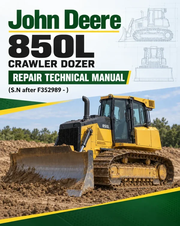 John Deere 850L Crawler Dozer Repair Technical Manual (S.N after F352989 - )