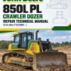 John Deere 850L PL Crawler Dozer Repair Technical Manual (S.N after F352989 - )