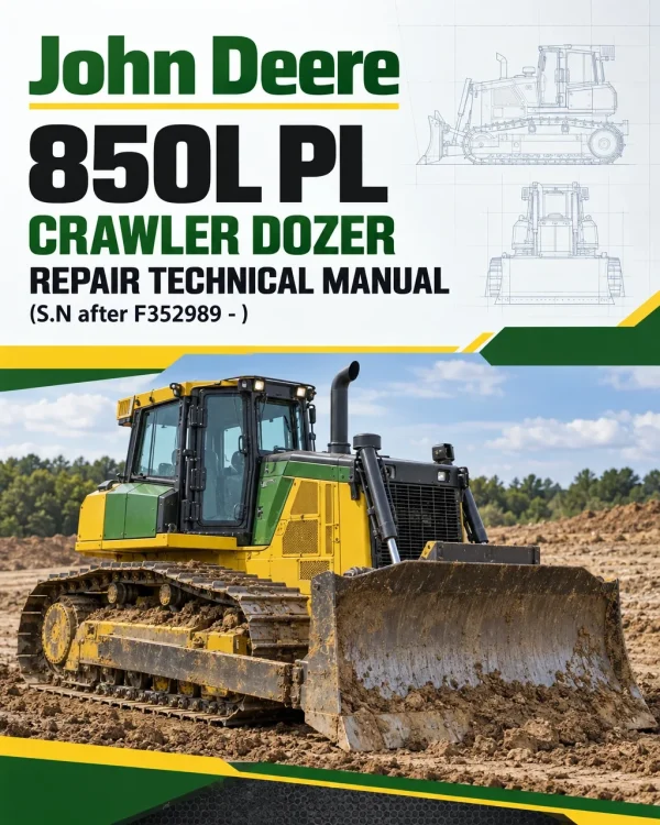 John Deere 850L PL Crawler Dozer Repair Technical Manual (S.N after F352989 - )