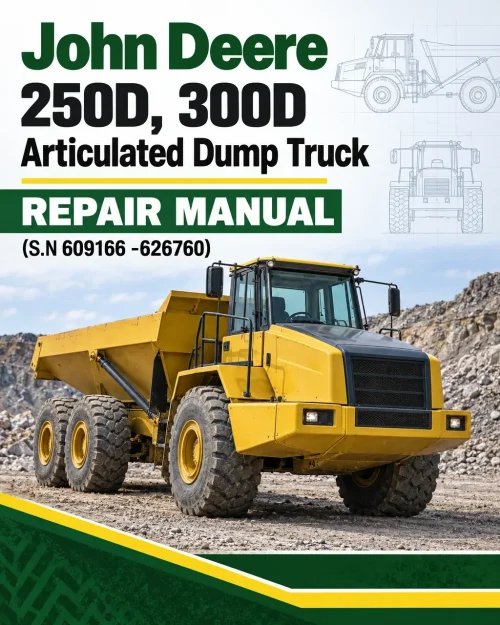 John Deere 250D, 300D Articulated Dump Truck Repair Manual (S.N 609166 -626760)