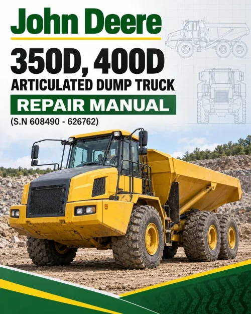 John Deere 350D, 400D Articulated Dump Truck Repair Manual (S.N 608490 - 626762) John Deere 350D, 400D Articulated Dump Truck Repair Manual (S.N 608490 - 626762)