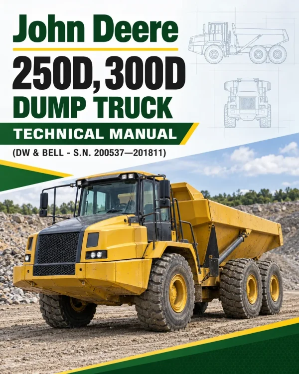 John Deere 250D, 300D Dump Truck Technical Manual (DW & BELL - S.N. 200537—201811)