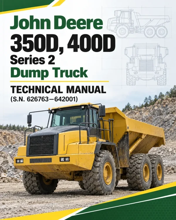 John Deere 350D, 400D Series 2 Dump Truck Technical Manual ( S.N. 626763—642001)
