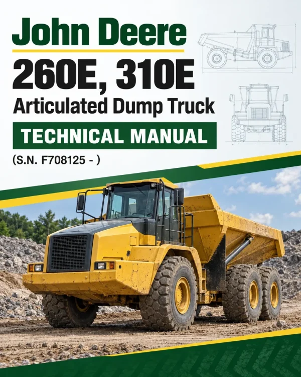 John Deere 260E, 310E Articulated Dump Truck Technical Manual (S.N. F708125 - )