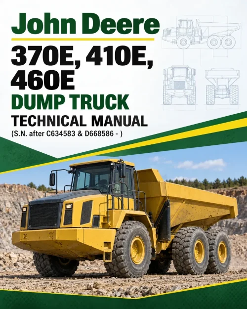 John Deere 370E, 410E, 460E Dump Truck Technical Manual (S.N. after C634583 & D668586 - ) John Deere 370E, 410E, 460E Dump Truck Technical Manual (S.N. after C634583 & D668586 - )