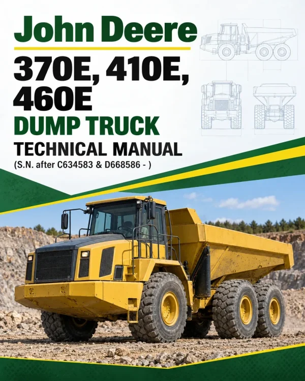 John Deere 370E, 410E, 460E Dump Truck Technical Manual (S.N. after C634583 & D668586 - )
