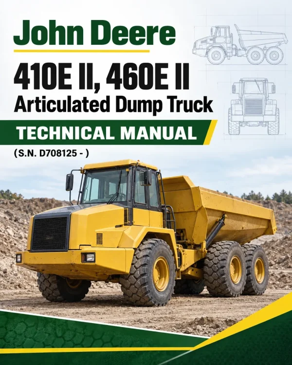 John Deere 410E II, 460E II Articulated Dump Truck Technical Manual (S.N. D708125 - )