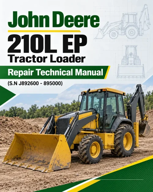 John Deere 210L EP Tractor Loader Repair Technical Manual (S.N J892600 - 895000) John Deere 210L EP Tractor Loader Repair Technical Manual (S.N J892600 - 895000)