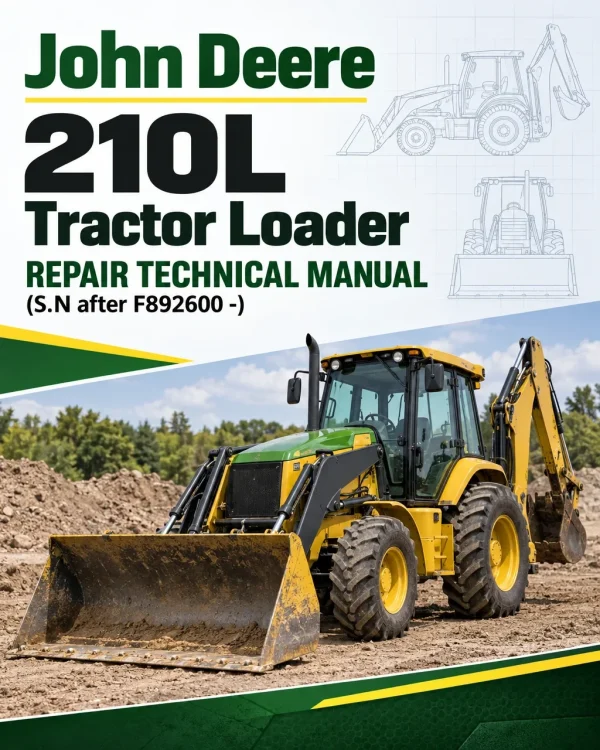 John Deere 210L Tractor Loader Repair Technical Manual (S.N after F892600 -)