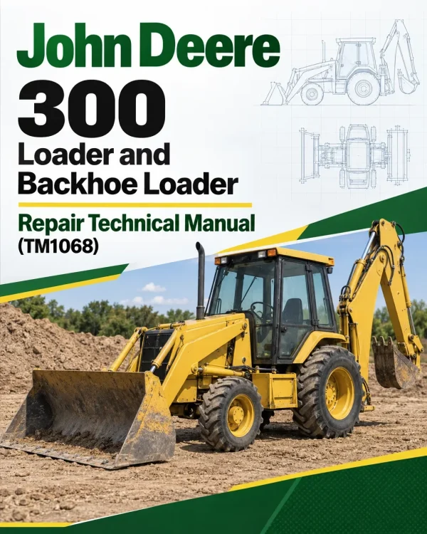 John Deere 300 Loader and Backhoe Loader Repair Technical Manual (TM1068)