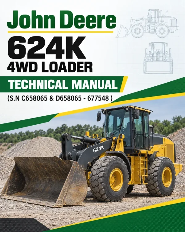 John Deere 624K 4WD Loader Technical Manual (S.N C658065 & D658065 - 677548 )
