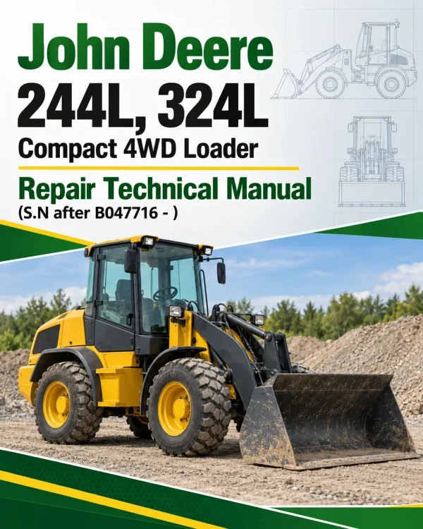 John Deere 244L, 324L Compact 4WD Loader Repair Technical Manual (S.N after B047716 - )