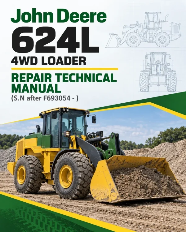 John Deere 624L 4WD Loader Repair Technical Manual (S.N after F693054 - )
