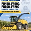 New Holland FR450, FR500, FR600, FR700 Forage Harvester Repair Service Manual