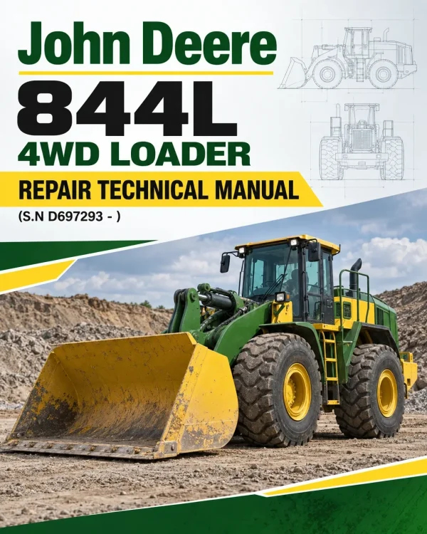 John Deere 844L 4WD Loader Repair Technical Manual (S.N D697293 - )