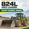 John Deere 824L 4WD Loader Repair Technical Manual (S.N F697293 & L697293 - )