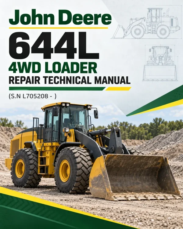 John Deere 644L 4WD Loader Repair Technical Manual (S.N L705208 - )