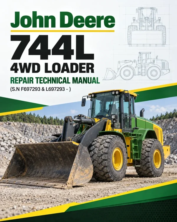 John Deere 744L 4WD Loader Repair Technical Manual (S.N F697293 & L697293 - )