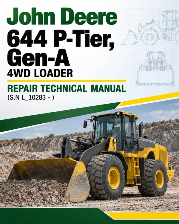John Deere 644 P-Tier, Gen-A 4WD Loader Repair Technical Manual (S.N L_10283 - )