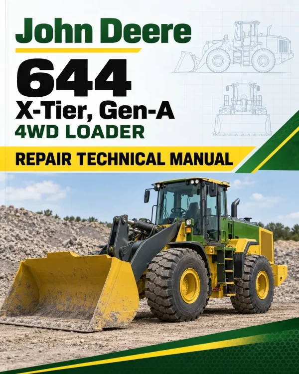 John Deere 644 X-Tier, Gen-A 4WD Loader Repair Technical Manual (S.N F_10283 - )