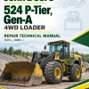 John Deere 524 P-Tier, Gen-A 4WD Loader Repair Technical Manual (S.N L_10283 - )