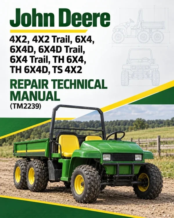 John Deere 4X2, 4X2 Trail, 6X4, 6X4D, 6X4D Trail, 6X4 Trail, TH 6X4, TH 6X4D, TS 4X2 Repair Technical Manual (TM2239)