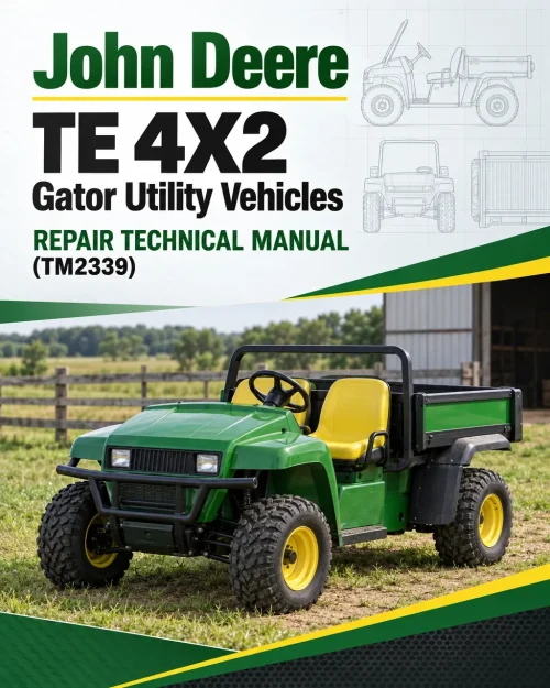 John Deere TE 4X2 Gator Utility Vehicles Repair Technical Manual (TM2339)