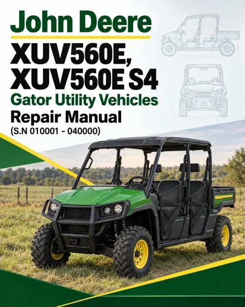 John Deere XUV560E, XUV560E S4 Gator Utility Vehicles Repair Manual (S.N 010001 - 040000)