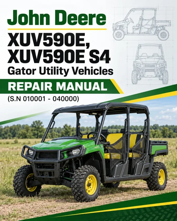 John Deere XUV590E, XUV590E S4 Gator Utility Vehicles Repair Manual (S.N 010001 - 040000) John Deere XUV590E, XUV590E S4 Gator Utility Vehicles Repair Manual (S.N 010001 - 040000)