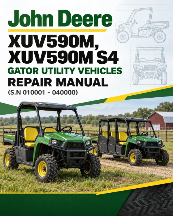 John Deere XUV590M, XUV590M S4 Gator Utility Vehicles Repair Manual (S.N 010001 - 040000)