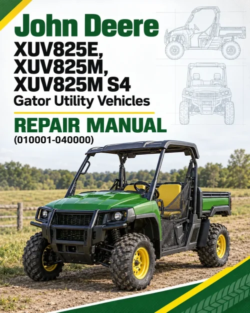John Deere XUV825E, XUV825M, XUV825M S4 Gator Utility Vehicles Repair Manual (010001-040000) John Deere XUV825E, XUV825M, XUV825M S4 Gator Utility Vehicles Repair Manual (010001-040000)