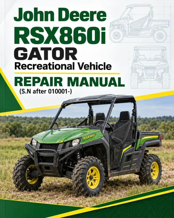 John Deere RSX860i Gator Recreational Vehicle Repair Manual (S.N after 010001-) John Deere RSX860i Gator Recreational Vehicle Repair Manual (S.N after 010001-)