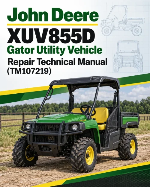 John Deere XUV855D Gator Utility Vehicle Repair Technical Manual (TM107219) John Deere XUV855D Gator Utility Vehicle Repair Technical Manual (TM107219)