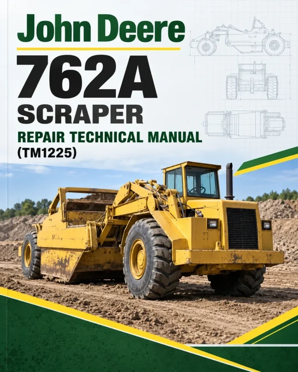 John Deere 762A Scraper Repair Technical Manual (TM1225)