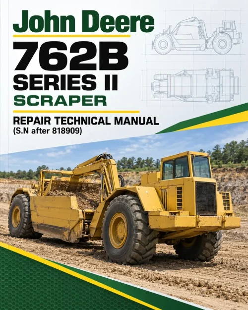 John Deere 762B Series II Scraper Repair Technical Manual (S.N after 818909)