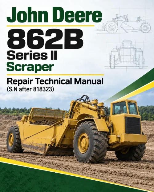 John Deere 862B Series II Scraper Repair Technical Manual (S.N after 818323) John Deere 862B Series II Scraper Repair Technical Manual (S.N after 818323)