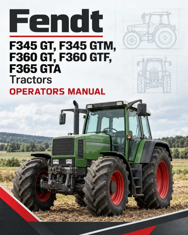 Fendt F345 GT, F345 GTM, F360 GT, F360 GTF, F365 GTA Tractors Operators Manual