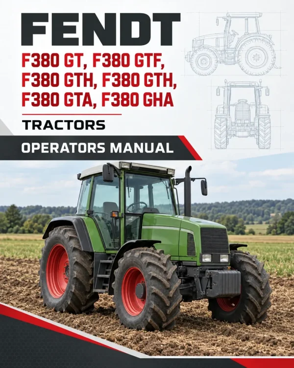 Fendt F380 GT, F380 GTF, F380 GTH, F380 GTH, F380 GTA, F380 GHA Tractors OpTerators Manual Fendt F380 GT, F380 GTF, F380 GTH, F380 GTH, F380 GTA, F380 GHA Tractors OpTerators Manual