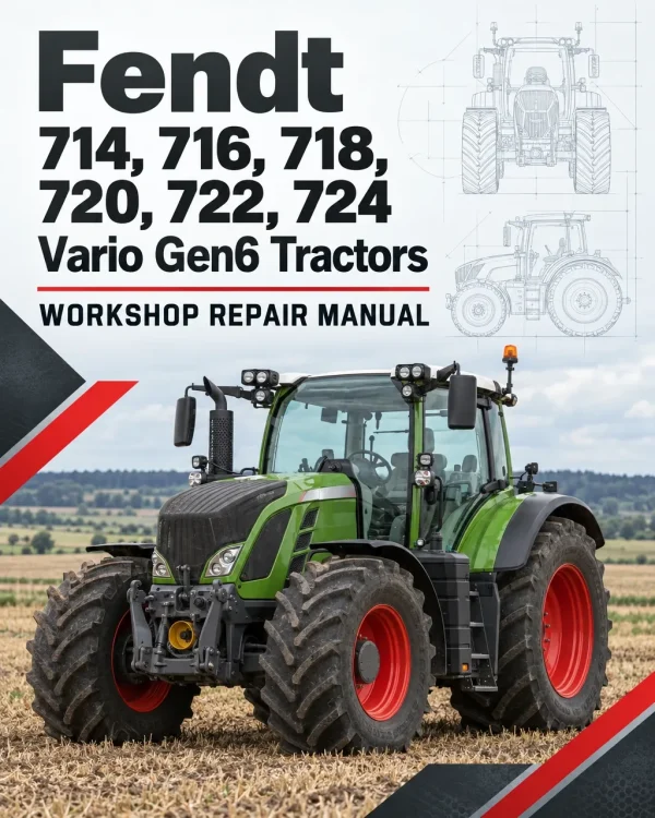 Fendt 714, 716, 718, 720, 722, 724 Vario Gen6 Tractors Workshop Repair Manual