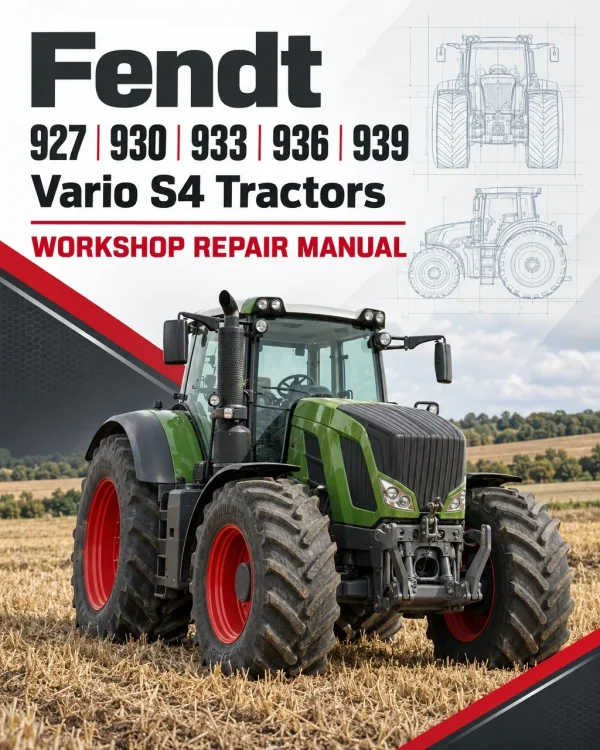 Fendt 927, 930, 933, 936, 939 Vario S4 Tractors Workshop Repair Manual