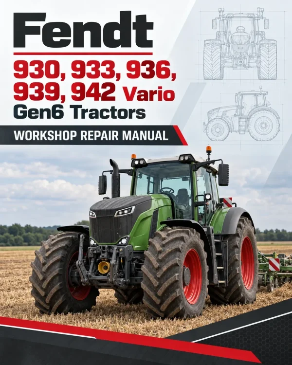 Fendt 930, 933, 936, 939, 942 Vario Gen6 Tractors Workshop Repair Manual