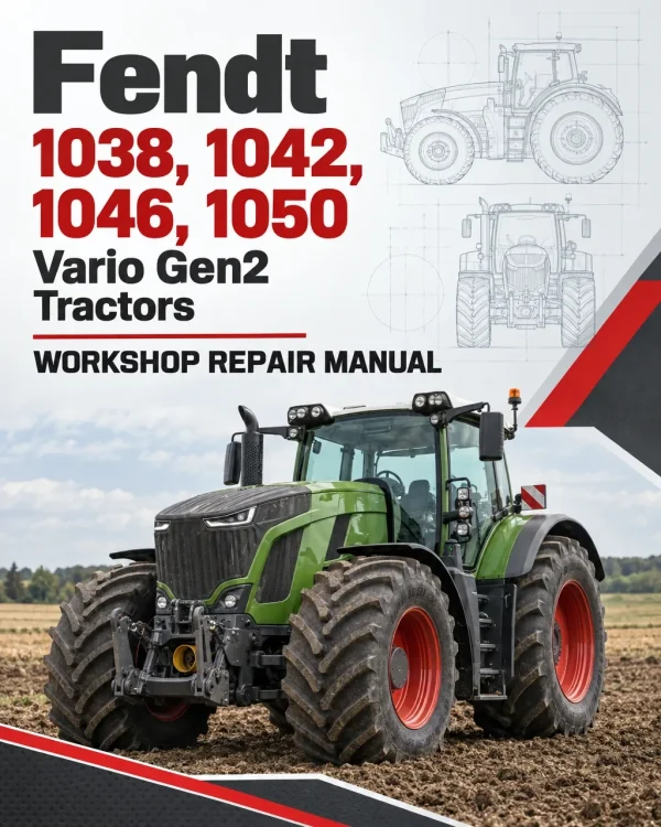 Fendt 1038, 1042, 1046, 1050 Vario Gen2 Tractors Workshop Repair Manual